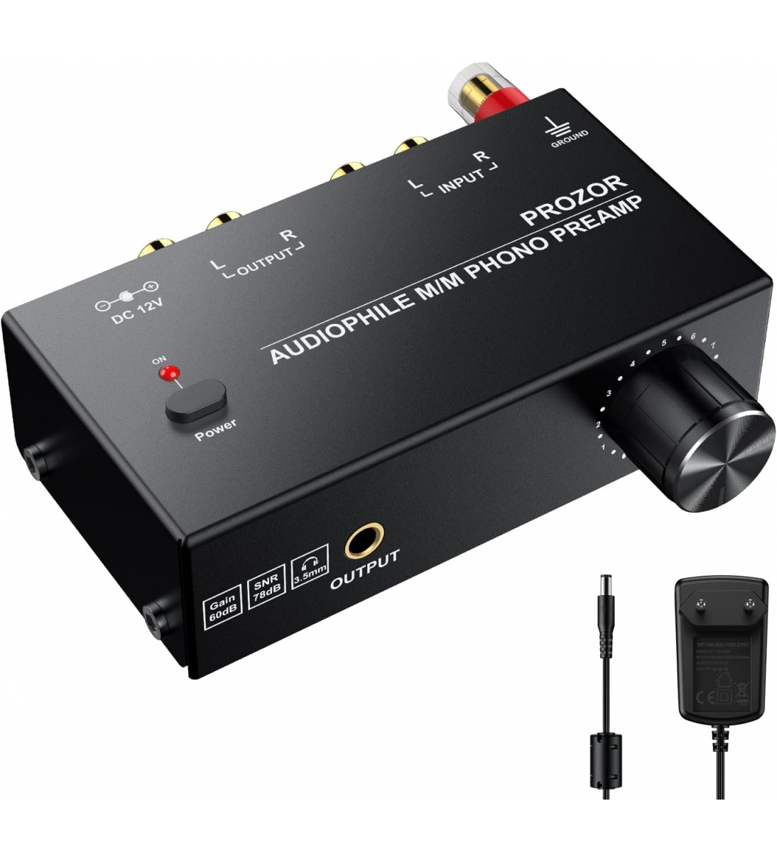 Preamplificatore per giradischi con controlli - V4058